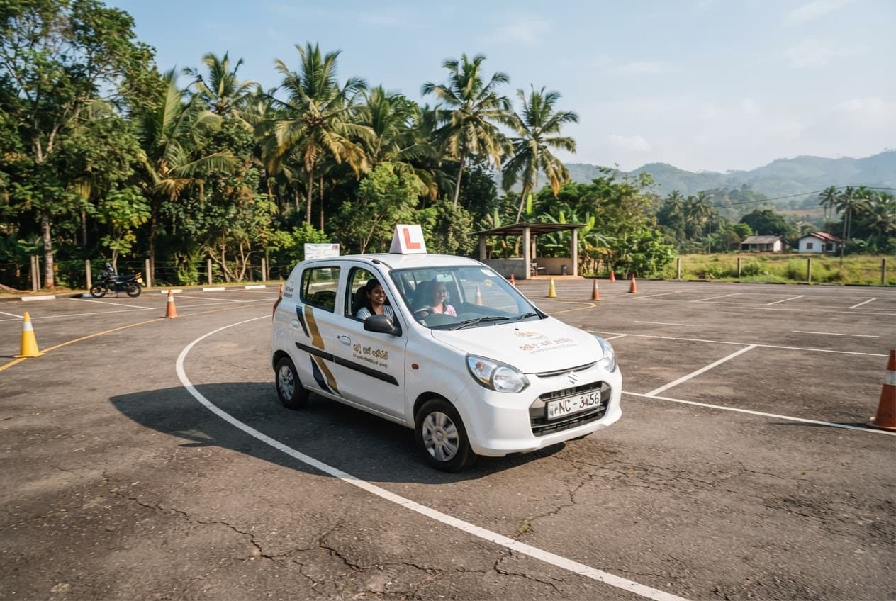 Learner car on a training yard